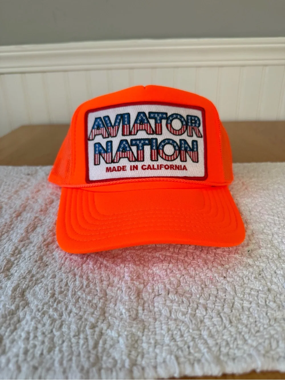 Aviator Nation Neon Orange Hat